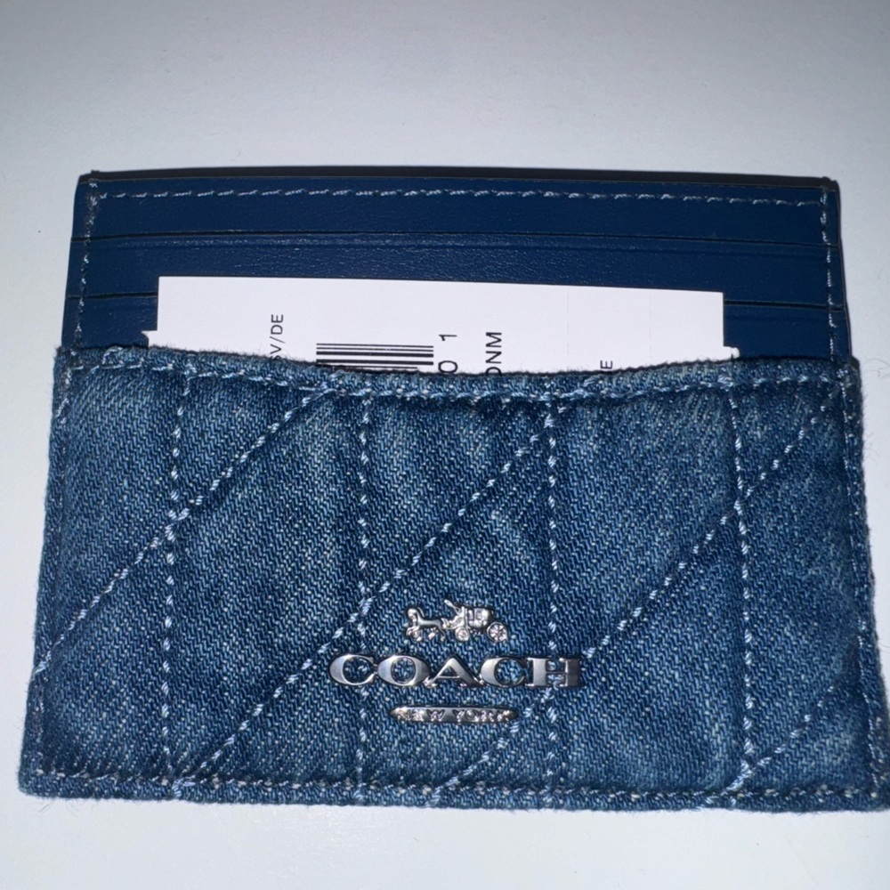 Coach Blue Denim Card Holder